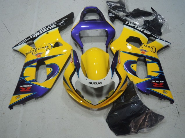 Gelb Lila Schwarz 2001-2003 Suzuki GSXR 600 Motorrad Verkleidung