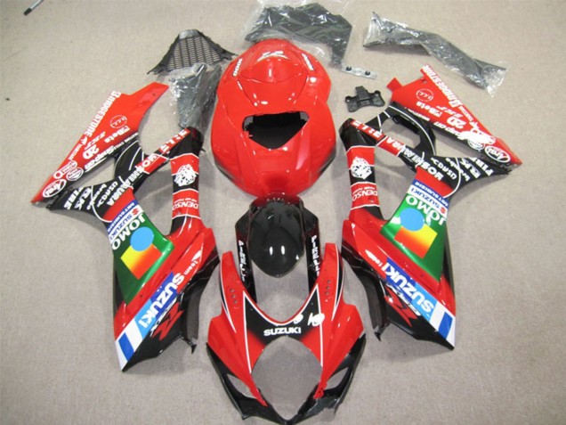 Rot Blau Grün Schwarz JOMO 2004-2005 Suzuki GSXR 600 Motorrad Verkleidung