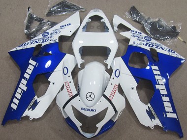 Weiß Blau Jordan Motul 2004-2005 Suzuki GSXR 600 Motorrad Verkleidung