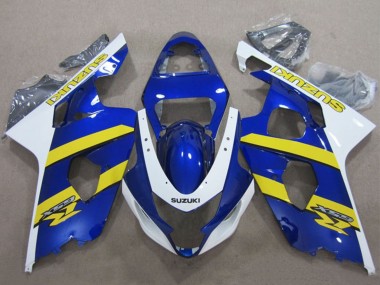 Blau Weiß Gelb 2004-2005 Suzuki GSXR 600 Motorrad Verkleidung