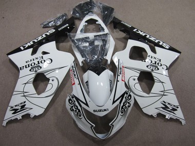 Weiß Schwarz Corona Extra Motul 2004-2005 Suzuki GSXR 600 Motorrad Verkleidung