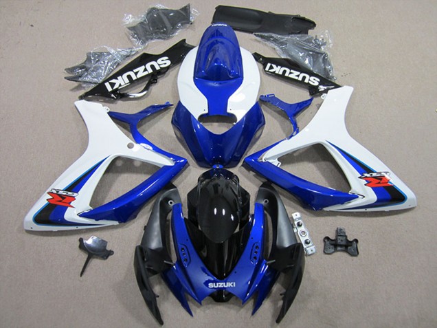 Weiß Blau Schwarz Rot 2006-2007 Suzuki GSXR 600 Motorrad Verkleidung