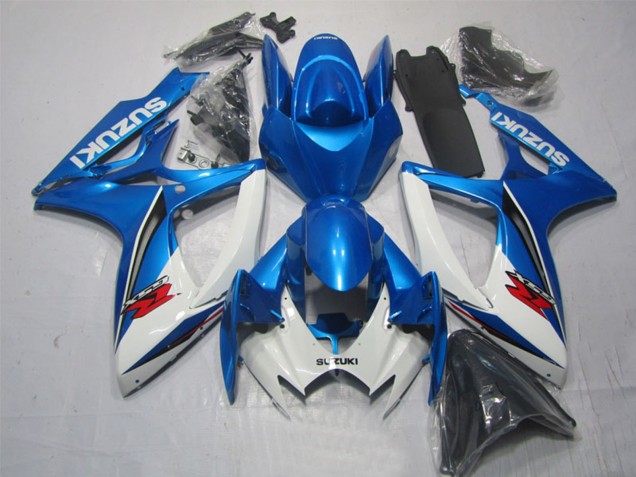 Weiß Blau Rot 2006-2007 Suzuki GSXR 600 Motorrad Verkleidung