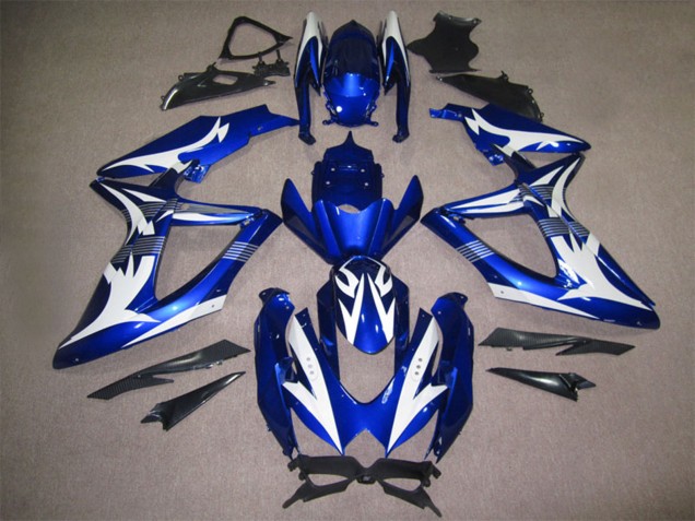 Weiß Blau 2008-2010 Suzuki GSXR 600 Motorrad Verkleidung