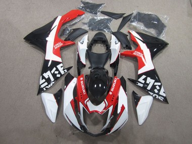 Schwarz Rot Weiß 2011-2024 Suzuki GSXR 600 Motorrad Verkleidung