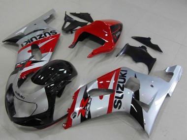 Rot Silber Schwarz 2001-2003 Suzuki GSXR 750 Motorrad Verkleidung