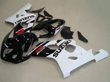 Glänzendes Schwarz Weiß Rot 2004-2005 Suzuki GSXR 750 Motorrad Verkleidung