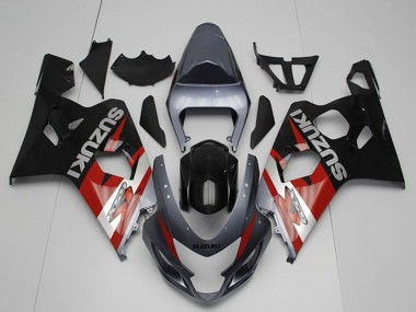 Silber Grau Rot Schwarz 2004-2005 Suzuki GSXR 750 Motorrad Verkleidung