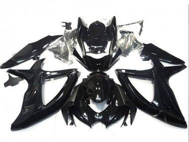 Glänzendes Schwarz 2008-2010 Suzuki GSXR 750 Motorrad Verkleidung