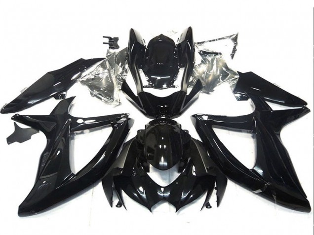 Glänzendes Schwarz 2008-2010 Suzuki GSXR 750 Motorrad Verkleidung