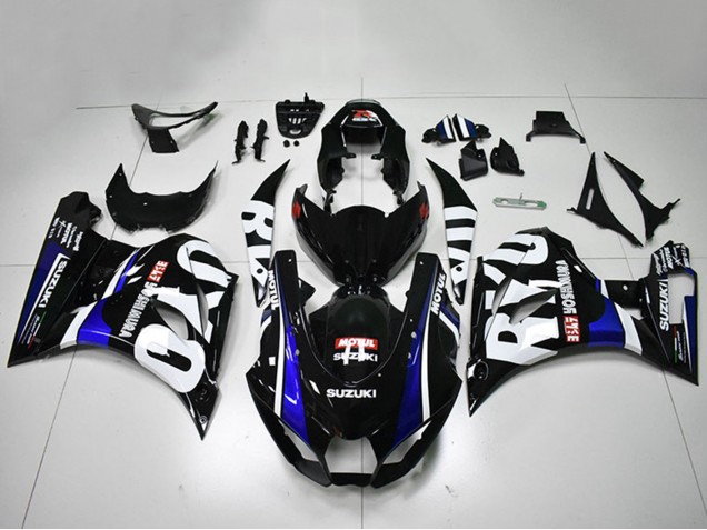 Schwarz Weiß Blau Motul 2017-2024 Suzuki GSXR 1000 Motorrad Verkleidung