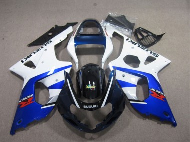 Weiß Blau Glänzendes Schwarz Rot 2000-2002 Suzuki GSXR 1000 Motorrad Verkleidung