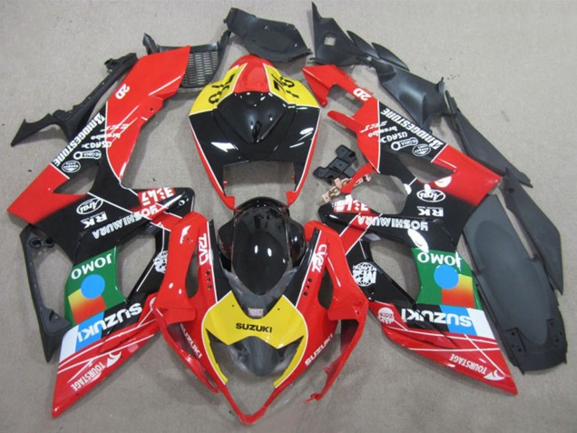 Schwarz Rot Gelb Blau JOMO 2005-2006 Suzuki GSXR 1000 Motorrad Verkleidung