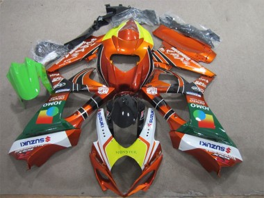 Orange Gelb Weiß Rot Grün Monster 2007-2008 Suzuki GSXR 1000 Motorrad Verkleidung
