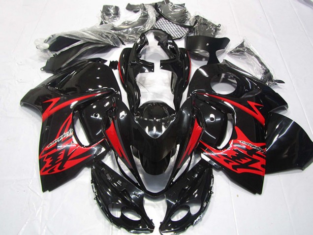 Glänzendes Schwarz Rot 2008-2020 Suzuki GSXR 1300 Hayabusa Motorrad Verkleidung