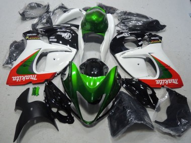 Weiß Grün Rot Makita 2008-2020 Suzuki GSXR 1300 Hayabusa Motorrad Verkleidung