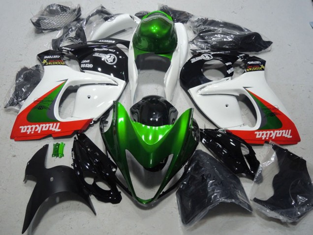 Weiß Grün Rot Makita 2008-2020 Suzuki GSXR 1300 Hayabusa Motorrad Verkleidung