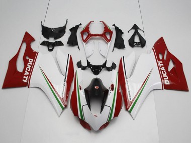 Weiß Rot Schwarz Grün 2011-2014 Ducati 1199 Motorrad Verkleidung