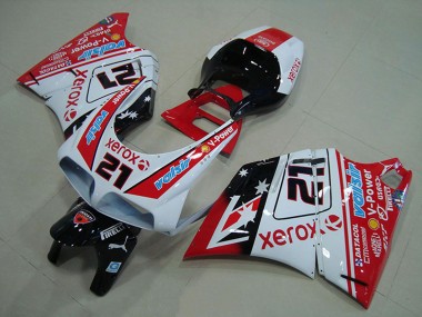 Weiß Rot Glänzendes Schwarz Valsir Xerox 21 1993-2005 Ducati 748 916 996 996S Motorrad Verkleidung