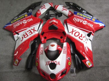 Weiß Rot Blau Glänzendes Schwarz Xerox 2005-2006 Ducati 749 Motorrad Verkleidung
