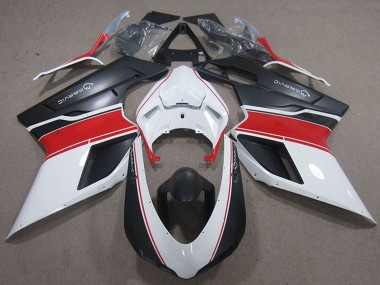 Weiß Rot Matt Schwarz Marvic 2007-2014 Ducati 848 1098 1198 Motorrad Verkleidung