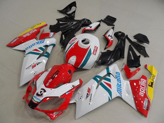 Weiß Rot Grün Gelb 2006-2011 Aprilia RS125 Motorrad Verkleidung
