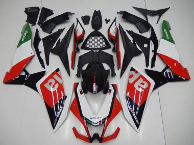 Schwarz Rot Weiß 2009-2015 Aprilia RSV4 1000 Motorrad Verkleidung