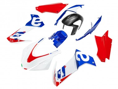 Weiß Blau Rot 2020-2024 Aprilia RS660 Motorrad Verkleidung