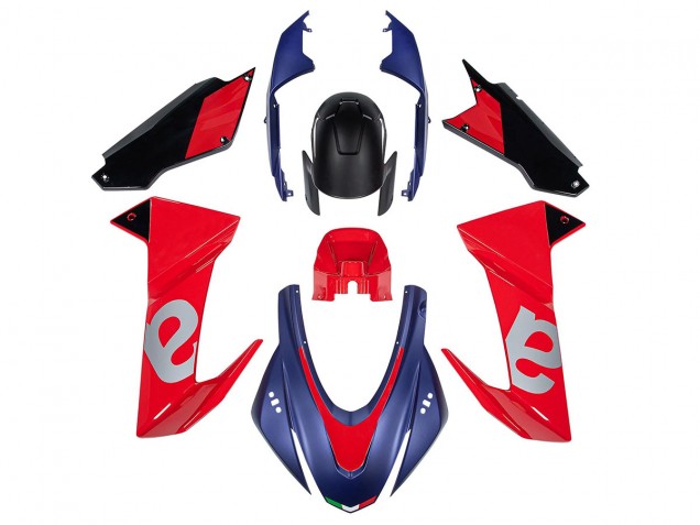 Blau Rot 2020-2024 Aprilia RS660 Motorrad Verkleidung