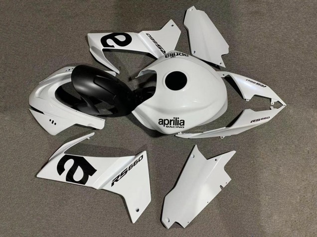 Weiß 2020-2024 Aprilia RS660 Motorrad Verkleidung