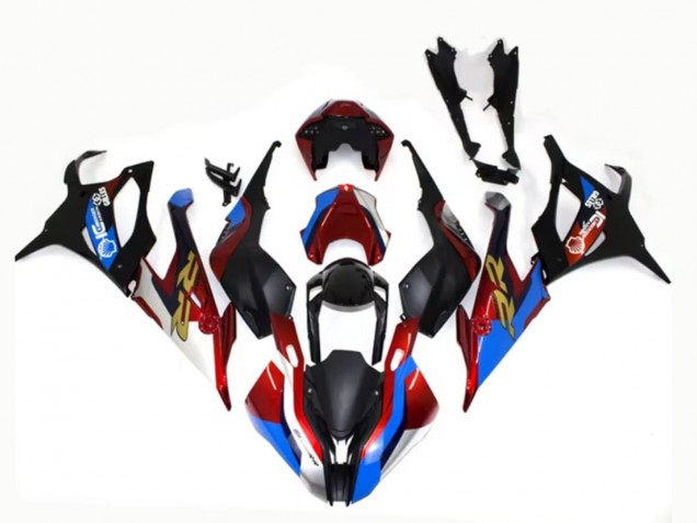 Schwarz Blau Rot Gold 2019-2022 BMW S1000RR Motorrad Verkleidung