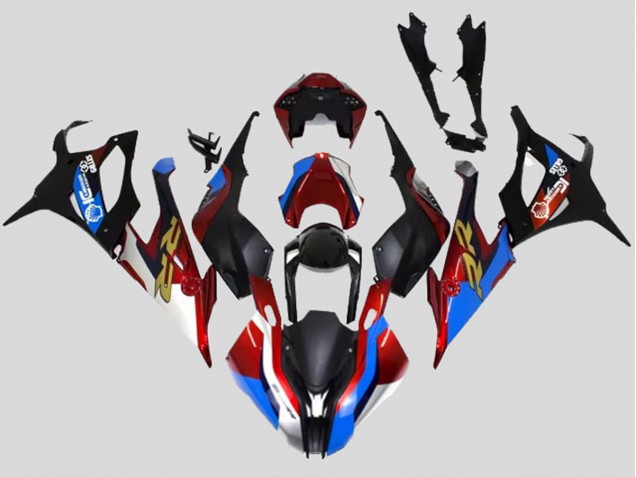 Schwarz Blau Rot Gold 2019-2022 BMW S1000RR Motorrad Verkleidung