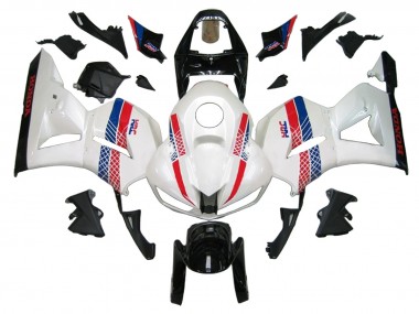 Weiß Rot Blau 2013-2023 Honda CBR600RR Motorrad Verkleidung Kit