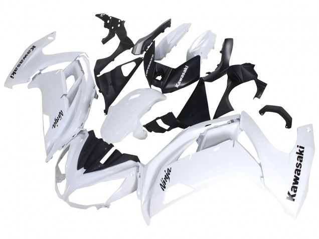 Weiß Schwarz 2012-2016 Kawasaki EX650 Motorrad Verkleidung