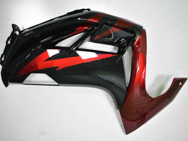 Rot Glänzendes Schwarz 2012-2016 Kawasaki EX650 Motorrad Verkleidung