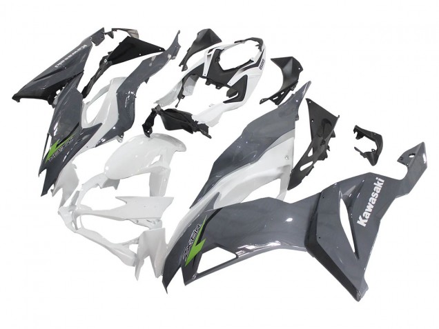 Weiß Grau Grün 2019-2022 Kawasaki ZX6R Motorrad Verkleidung