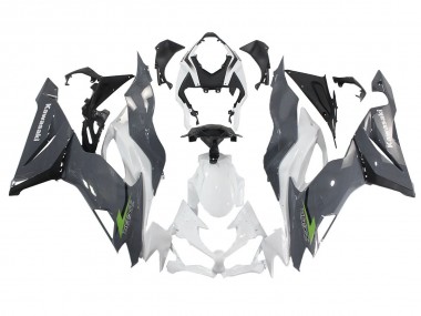 Weiß Grau Grün 2019-2022 Kawasaki ZX6R Motorrad Verkleidung
