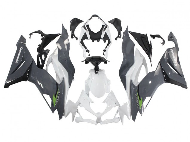 Weiß Grau Grün 2019-2022 Kawasaki ZX6R Motorrad Verkleidung