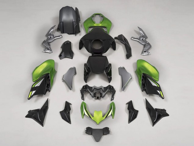 Schwarz Grün 2020-2024 Kawasaki Z900 Motorrad Verkleidung