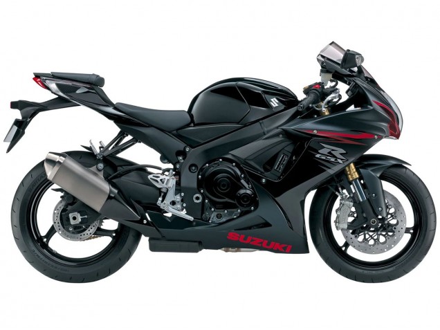 Matt Schwarz Rot 2011-2024 Suzuki GSXR 600/750 Motorrad Verkleidung