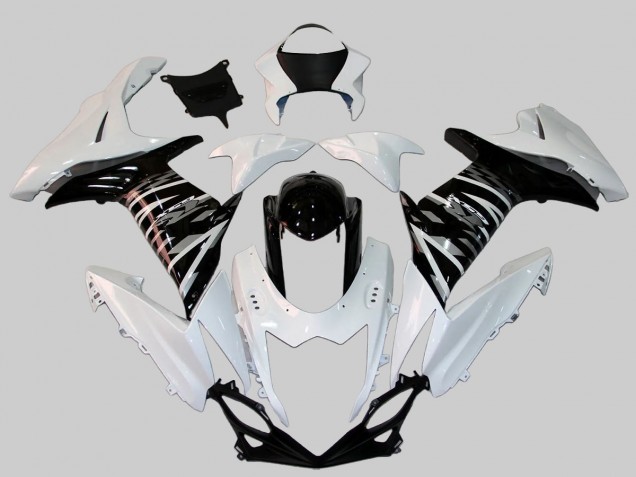 Weiß Glänzendes Schwarz 2011-2024 Suzuki GSXR 600/750 Motorrad Verkleidung