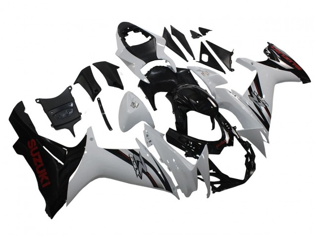 Weiß Glänzendes Schwarz 2011-2024 Suzuki GSXR 600/750 Motorrad Verkleidung