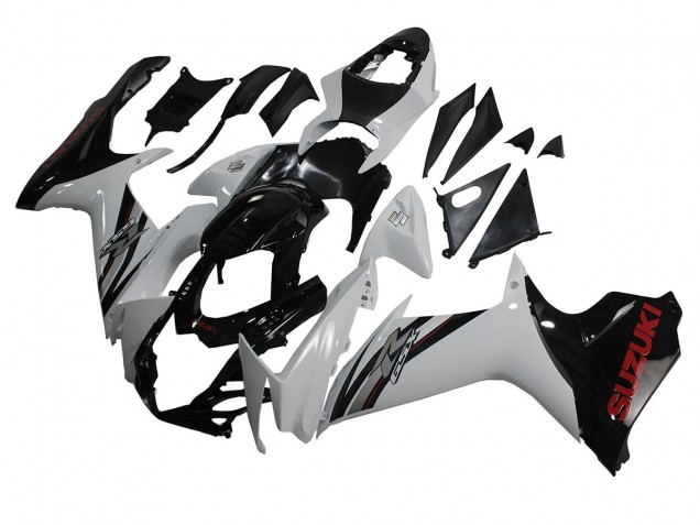 Weiß Glänzendes Schwarz 2011-2024 Suzuki GSXR 600/750 Motorrad Verkleidung