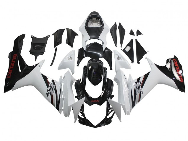 Weiß Glänzendes Schwarz 2011-2024 Suzuki GSXR 600/750 Motorrad Verkleidung