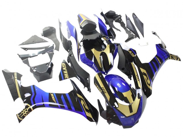 Blau Gold Schwarz 2015-2019 Yamaha YZF R1 Motorrad Verkleidung