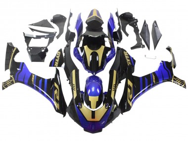 Blau Gold Schwarz 2015-2019 Yamaha YZF R1 Motorrad Verkleidung