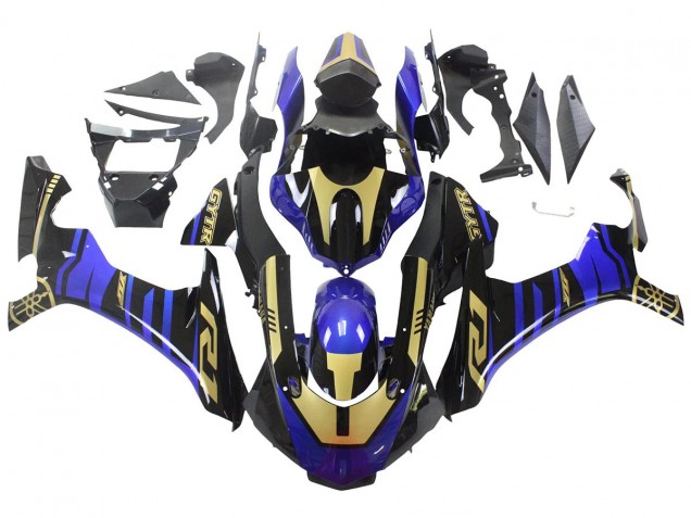 Blau Gold Schwarz 2015-2019 Yamaha YZF R1 Motorrad Verkleidung