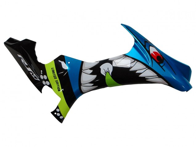 Blau Grün Schwarz Hai 2015-2019 Yamaha YZF R1 Motorrad Verkleidung