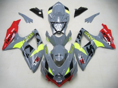 Nardo Grau Neon Grün Rot Ecstar 2006-2007 GSXR750 K6 Motorrad Verkleidung