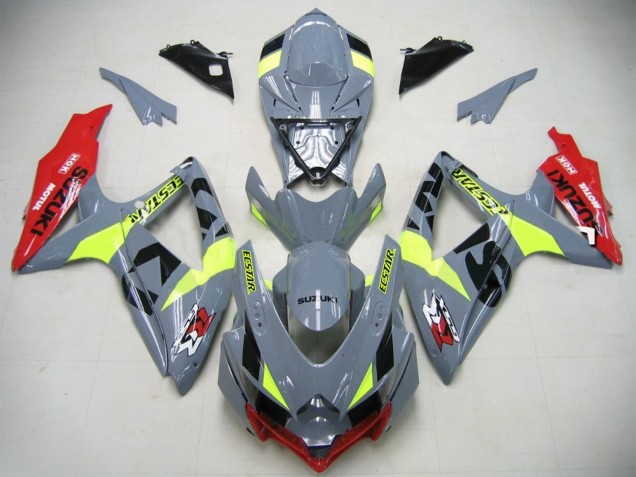 Nardo Grau Neon Grün Rot Ecstar 2006-2007 GSXR750 K6 Motorrad Verkleidung
